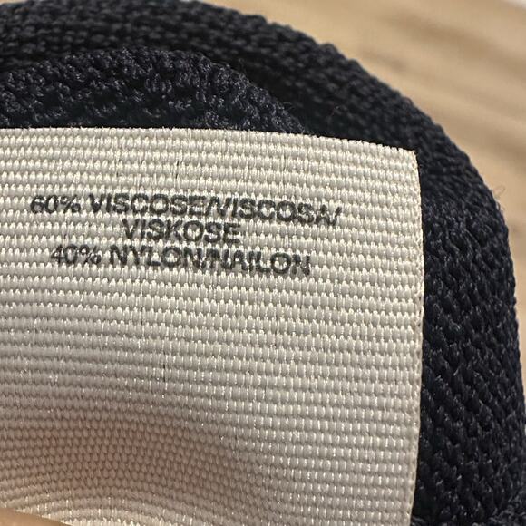 Rachel Roy Women XL Fit Flare Dress Knit TankFlutter Hem Navy Blue White Hem - Picture 7 of 8